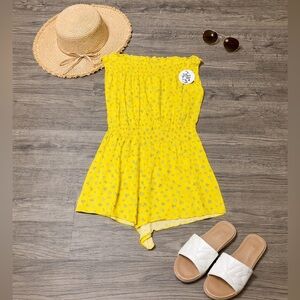 Yellow Floral Romper